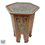 Moroccan hand painted side table