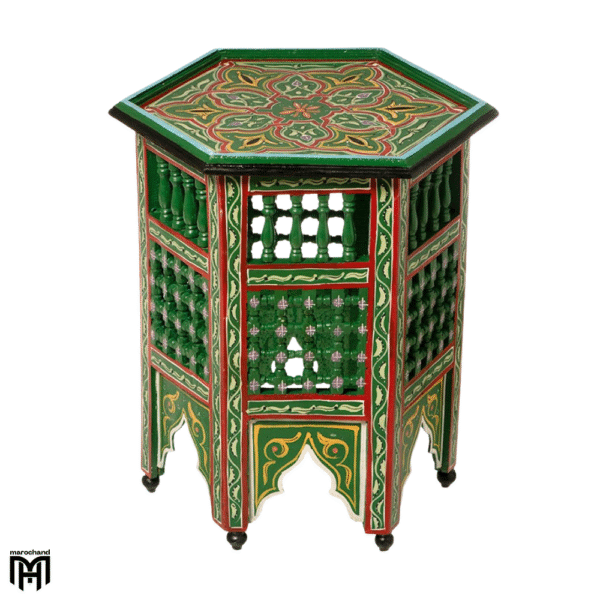 Moroccan Green Hexagonal Table