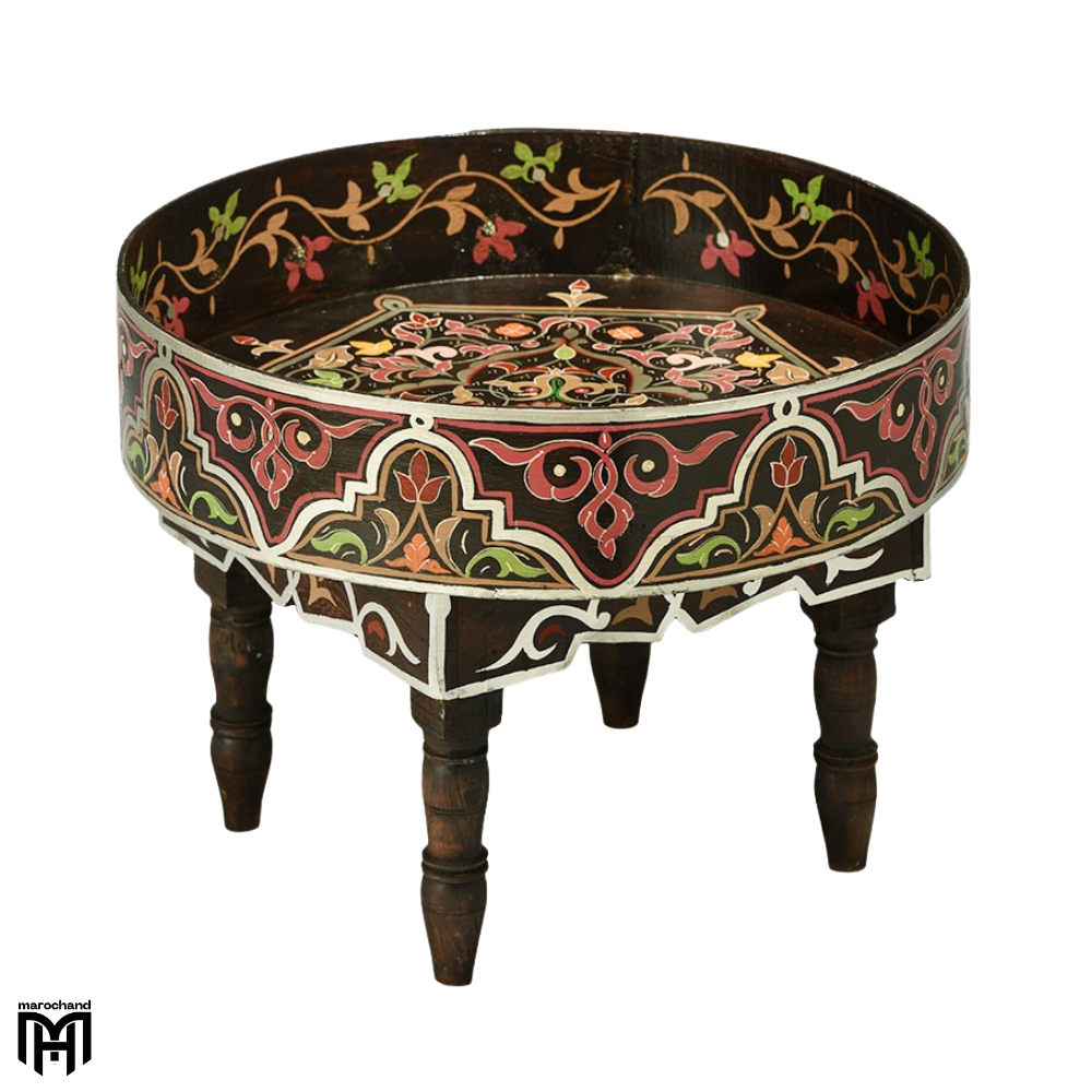 Moroccan Low Table with High Edges