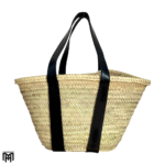 Palm Leaf Bag with Leather Handles - Boho Tote & Shoulder Bag