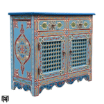 Moroccan Colorful Chest of Drawers DAYAN - Hand-Painted Tall Dresser