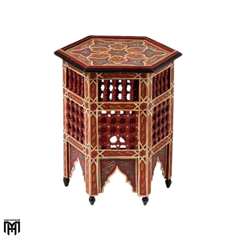 Hexagonal Arab side table