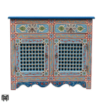 Moroccan Colorful Chest of Drawers DAYAN - Hand-Painted Tall Dresser