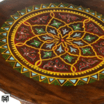 Moroccan Low Dark Brown Table - Natural Wood