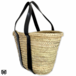 Palm Leaf Bag with Leather Handles - Boho Tote & Shoulder Bag