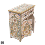 Moroccan Colorful Oriental Chest of Drawers TALAYA - Hand-Painted Tall Narrow Dresser