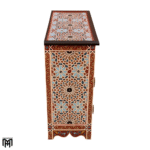 Moroccan Hand-Painted Chest of Drawers MAZAR - Tall Narrow Dresser