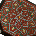 Moroccan Burgundy Octagonal High Table