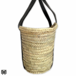 Palm Leaf Bag with Leather Handles - Boho Tote & Shoulder Bag