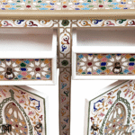 Moroccan Colorful Oriental Chest of Drawers TALAYA - Hand-Painted Tall Narrow Dresser