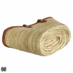 Moroccan Large Basket Tote Bag with Leather Trim & Handles - Boho Beach & Work Bag