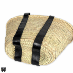 Palm Leaf Bag with Leather Handles - Boho Tote & Shoulder Bag