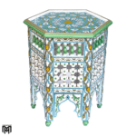 Moroccan Hand-Painted MINA Tea Table | Artisan Wood Coffee & Accent Table