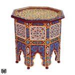 Moroccan Oriental AHLAM Tea Table | Hand-Painted Wood Coffee & Side Table