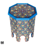 Moroccan Hand-Painted ZARGA Tea Table | Oriental Wood Coffee & Side Table
