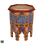 Moroccan BAHJA Colorful Tea Table | Arabic Hand-Painted Wood Coffee Table