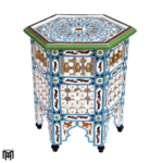 Moroccan Arabic Hand-Painted BYAD Table | Artisan Wood Coffee & Side Table