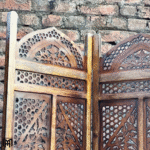 Moroccan Mid Century Wooden Room Divider | Handmade Folding Partition Screen