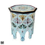 Moroccan Soulman Oriental Hand-Painted Table | Artisan Wood Coffee & Side Table