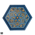 Moroccan Oriental ZARGITA Blue Side Table | Handcrafted Wood Coffee Table