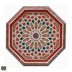 Moroccan SELKAt Hand-Painted Side Table | Artisanal Wood Coffee & Tea Table