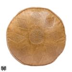 Moroccan SALE Natural Leather Seat Cushion | Handcrafted Poufs & Ottoman