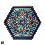 Moroccan Oriental SARGYA Side Table | Dark Blue Handcrafted Wood Table