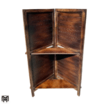 Moroccan Mid Century Folding Partition with Shelf | Handmade Wooden Room Divider