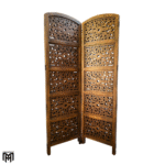 Moroccan Mid Century Wooden Room Divider | Handmade Folding Partition Screen
