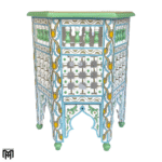 Moroccan Hand-Painted MINA Tea Table | Artisan Wood Coffee & Accent Table