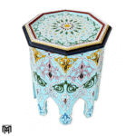 Moroccan Soulman Oriental Hand-Painted Table | Artisan Wood Coffee & Side Table