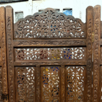 Moroccan Teak Wood Room Divider | Hand-Carved Panel Furniture & Home Decor
