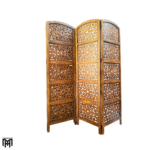 Moroccan Mid Century Wooden Room Divider | Handmade Folding Partition Screen