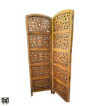 Moroccan Mid Century Wooden Room Divider | Handmade Folding Partition Screen