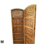 Moroccan Mid Century Wooden Room Divider | Handmade Folding Partition Screen