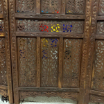 Moroccan Teak Wood Room Divider | Hand-Carved Panel Furniture & Home Decor