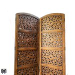 Moroccan Mid Century Wooden Room Divider | Handmade Folding Partition Screen