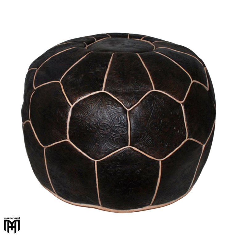 Moroccan CHELA Leather Seat Cushion Arabian Ottoman Pouf & Floor Seat